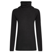 Felpa da donna Icebreaker Wom Mer 400 RealFleece Grid Pulover Hood nero Black