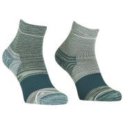 Calzini da donna Ortovox Alpine Quarter Socks W blu/grigio ice waterfall