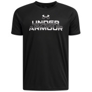 Maglietta da bambino Under Armour Tech Split Wordmark SS Black nero Black