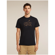 Maglietta funzionale da uomo Icebreaker Merino Blend 125 Cool-Lite™ Sphere SS Tee Across the Peaks nero BLACK