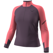 Maglietta sportiva da donna Dynafit Alpine L/S 1/2 Zip Tee W rosa 6171 - cabana/6A90