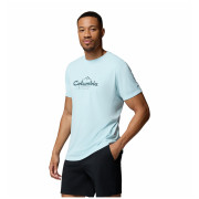 Maglietta da uomo Columbia Zero Rules™ Light SS Graphic Crew azzurro Marine Light, Scripted Peaks