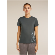 Maglietta sportiva da donna Icebreaker Merino Blend Core SS Tee Panax grigio OBSIDIAN