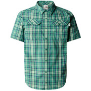 Camicia da uomo The North Face S/S Pine Knot Shirt verde Gemstone Green Plaid