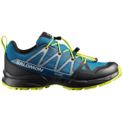 Scarpe da bambino Salomon Outscape Waterproof J blu Mykonos Blue / Black / Acid Lime