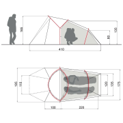Tenda ultraleggera per 2 persone Vaude Ultralight Chapel XT 2P