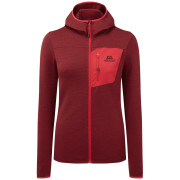 Felpa da donna Mountain Equipment Lumiko Hooded Wmns Jacket rosso Me-01756 Rhubarb/Capsicum