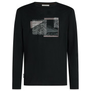 Maglietta da uomo Icebreaker Men Merino 150 Tech Lite LS Tee Peak Balance nero Black