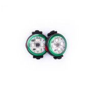 Luce per cani Curli Luumi Safety LED Lights rechargeable verde scuro