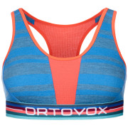 Reggiseno sportivo Ortovox 185 Rock'N'Wool Sport Top blu scuro Skyblue