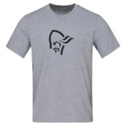 Maglietta da uomo Norrona 29 cotton viking T-shirt grigio Grey Melange/Caviar Black