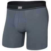 Boxer da uomo Saxx Essential Cotton Boxer Brief Fly grigio turbulence