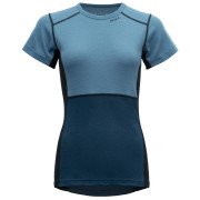 Maglietta sportiva da donna Devold Lauparen Merino 190 T-Shirt Wmn blu/grigio scuro Moon/Ink/Flood
