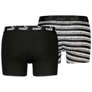 Boxer da uomo Puma Elements Striped Boxers 2P