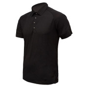 Maglietta funzionale da uomo Sensor Merino Active Polo nero Black