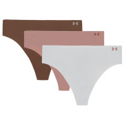 Mutande da donna Under Armour Pure Stretch No Show Thong - Solid 3Pk grigio Halo Gray