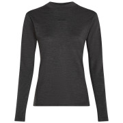 Maglietta sportiva da donna Icebreaker Women 200 MerinoFine™ Ace LS Mock Neck grigio scuro Jet Hthr-011