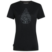 Maglietta da donna Icebreaker Women Merino 150 Tech Lite SS Tee Hike Path nero Black
