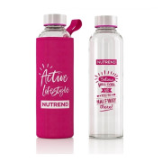 Bottiglia sportiva Nutrend Skleněná s termoobalem 500 ml rosa Pink