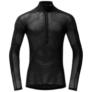 Maglietta funzionale da uomo Devold Wool Mesh Pro Zip Neck Man nero Black