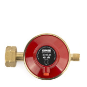 Regolatore di pressione Gimeg 30 Mbar Kombi se závitem 1/4" s tlakovou pojistkou rosso červená