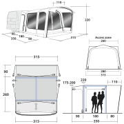 Tenda per minibus Outwell Maryville 260SA Flex (2022)