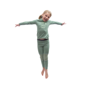 Maglietta sportiva per bambini Sensor Merino DF Planet Basil Green