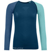 Maglietta da donna Ortovox 120 Comp Light Long Sleeve W blu petrol blue