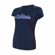 Maglietta sportiva da donna Sensor Merino Active Pt Mountains Deep Blue blu Deep Blue
