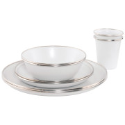 Set di stoviglie Outwell Delight 2 Person Dinner Set bianco