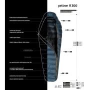 Sacco a pelo in piuma Patizon R300 L (186-200 cm)