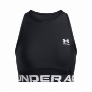 Top da donna Under Armour HeatGear Rib Tank nero/bianco Black