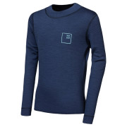 Maglietta sportiva per bambini Sensor Merino DF Logo Up Deep Blue blu scuro Deep Blue