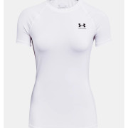 Maglietta sportiva da donna Under Armour HG Authentics Comp SS bianco White/Black
