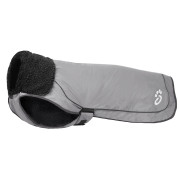 Impermeabili per cani Mountain Paws Reflective Fleece-Lined Dog Raincoat grigio Reflective