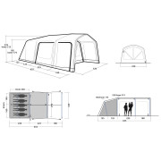 Tenda familiare per 5 persone Outwell Iowa 5 Air