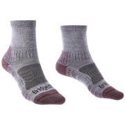 Calzini da donna Bridgedale Hike LW MP 3/4 Crew Women's grigio/rosa Heather/Damson/