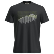 Maglietta da uomo Icebreaker Men Merino 150 Tech Lite III SS Tee Pinnacle Grid nero Black