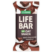 Barretta Lifefood Lifebar Oat Snack čokoládový s lískovými oříšky BIO 40 g