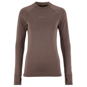 Maglietta sportiva da donna Craft Wool Comfort Rn LS W marrone Brown