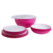 Set di stoviglie Omada Sanaliving Pic-Nic Set 14 ks rosa Fucsia