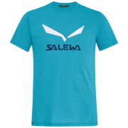 Maglietta da uomo Salewa Solidlogo Dri-Rel M S/S Tee azzurro BlueDanubeMelange