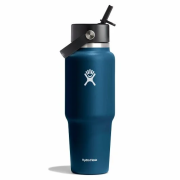 Borraccia termica Hydro Flask Wide Flex Straw Travel Bottle 32 Oz nero/blu INDIGO