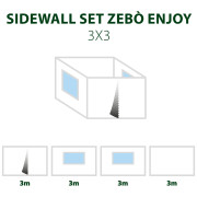 Parete laterale Brunner Sidewall Set Enjoy/Pro 3x3