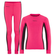 Intimo sportivo per bambini Craft CORE Dry Baselayer Junior rosa Fame/Dk Plum