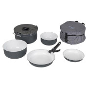 Set di stoviglie Bo-Camp Cookware set Camping 7 nero/bianco Black/White