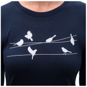 Maglia tecnica da donna a maniche lunghe Sensor Merino Active Songbirds