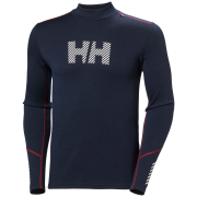 Maglietta funzionale da uomo Helly Hansen Lifa Merino Midw Logo blu scuro Navy