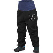 Pantaloni per bambini in pile Unuo Softshell nero/blu