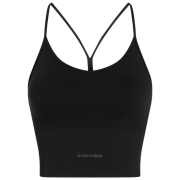 Reggiseno sportivo Icebreaker Merino Blend 260 Seamless Rib Strappy Tank nero BLACK